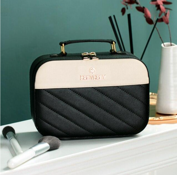 👜 Set de 2 Trousses de Maquillage – avec Miroir Intégré