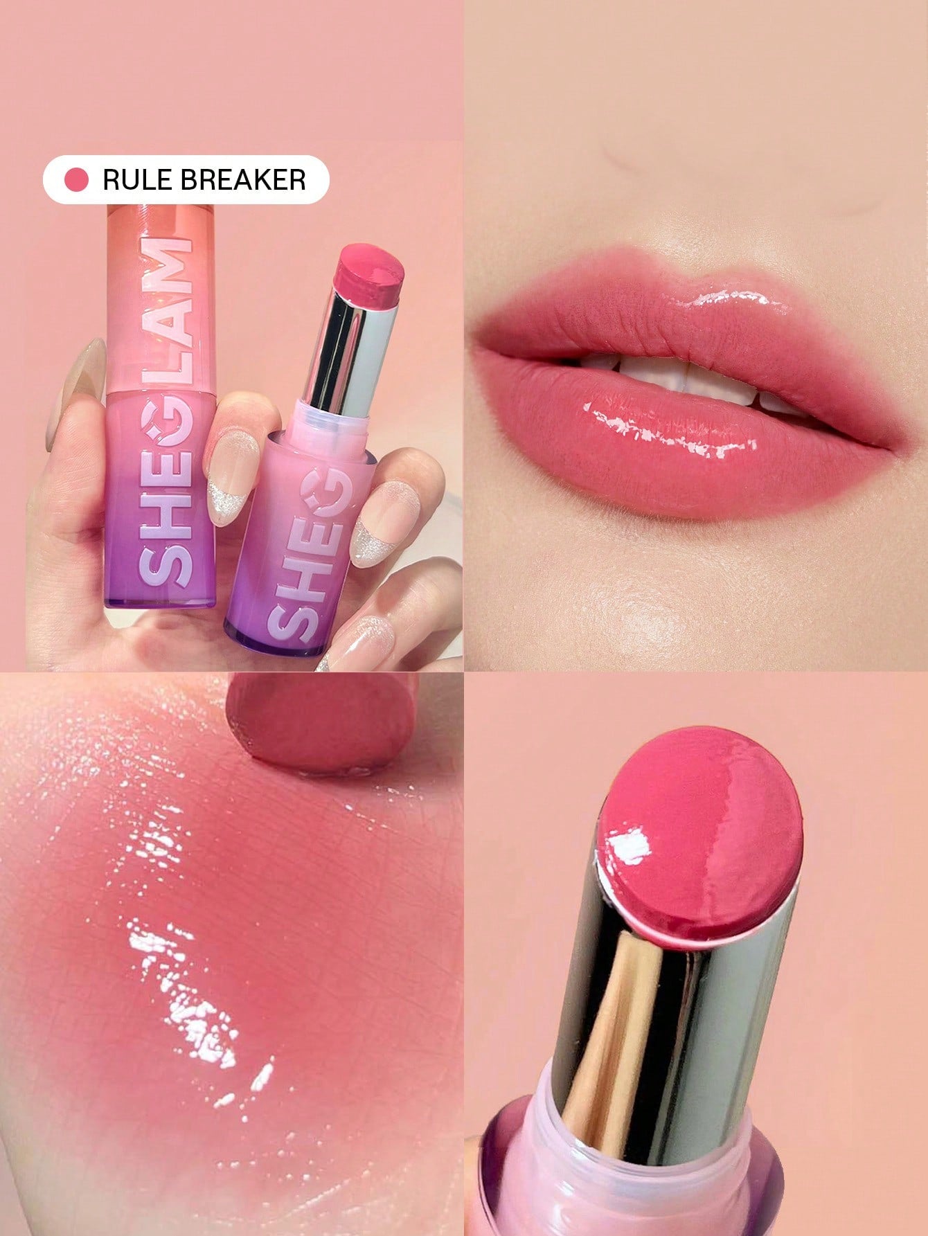 SHEGLAM Rouge à LèVres Ultra-Brillant Mirror Kiss-Rule Breaker