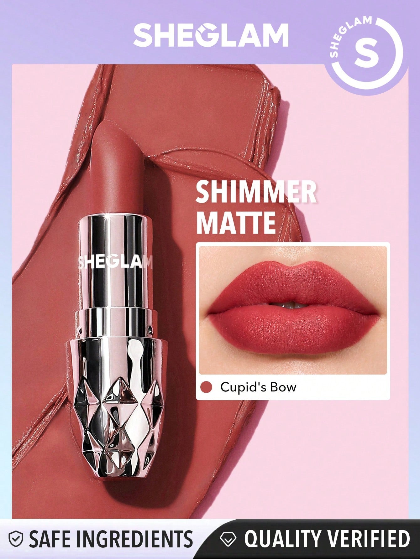 SHEGLAM Rouge à LèVres Starlight Velvet-Cupid's Bow
