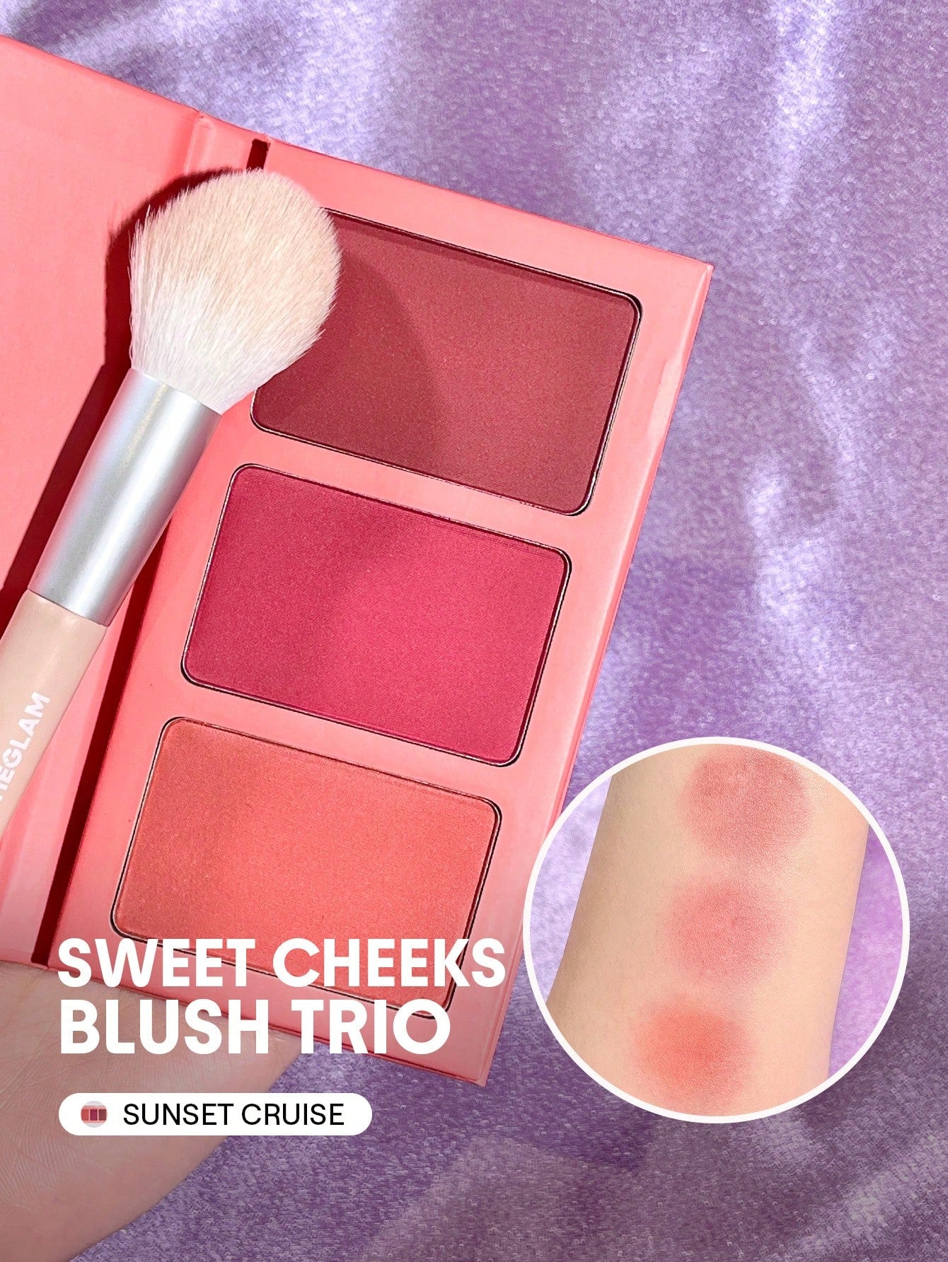 SHEGLAM Palette de blush TRIO SWEET CHEEKS