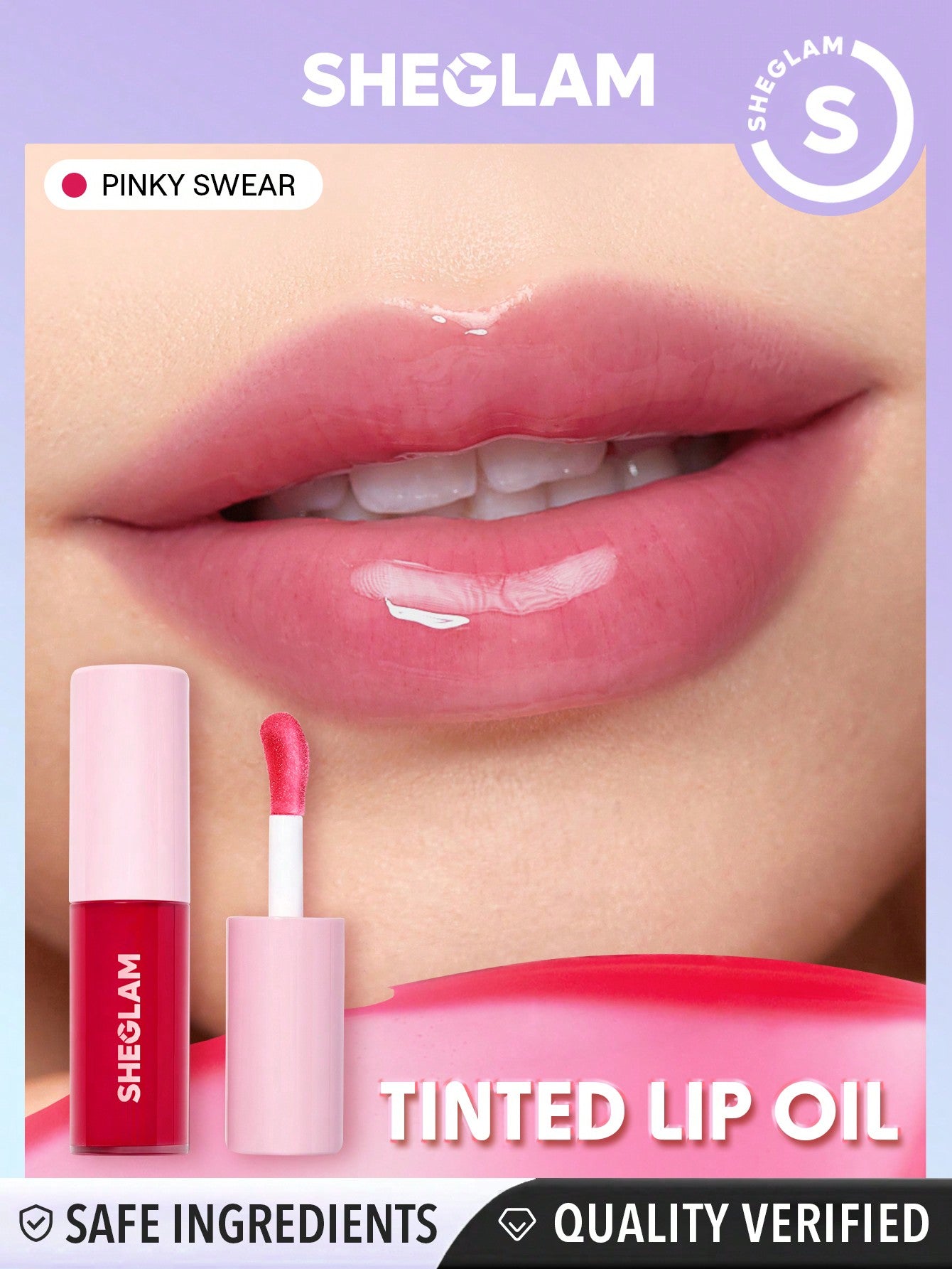 SHEGLAM Huile à Lèvres Teintée Jelly Wow-Pinky Swear