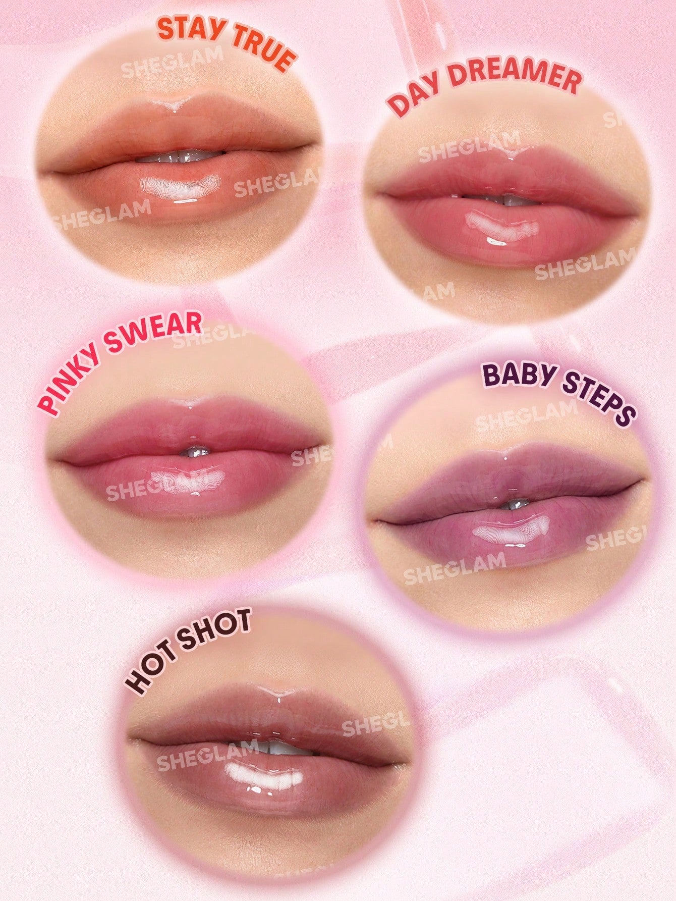 SHEGLAM Huile à Lèvres Teintée Jelly Wow-Pinky Swear