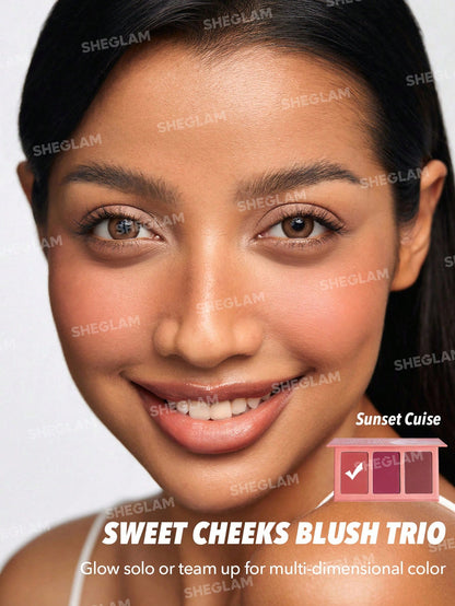 SHEGLAM Palette de blush TRIO SWEET CHEEKS