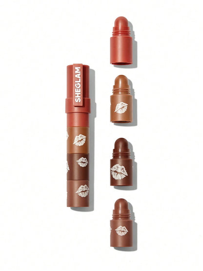 SHEGLAM Mega Lip Stacks-Brown-Brownie Stack